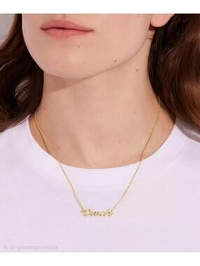 Coach Logo Script Necklace